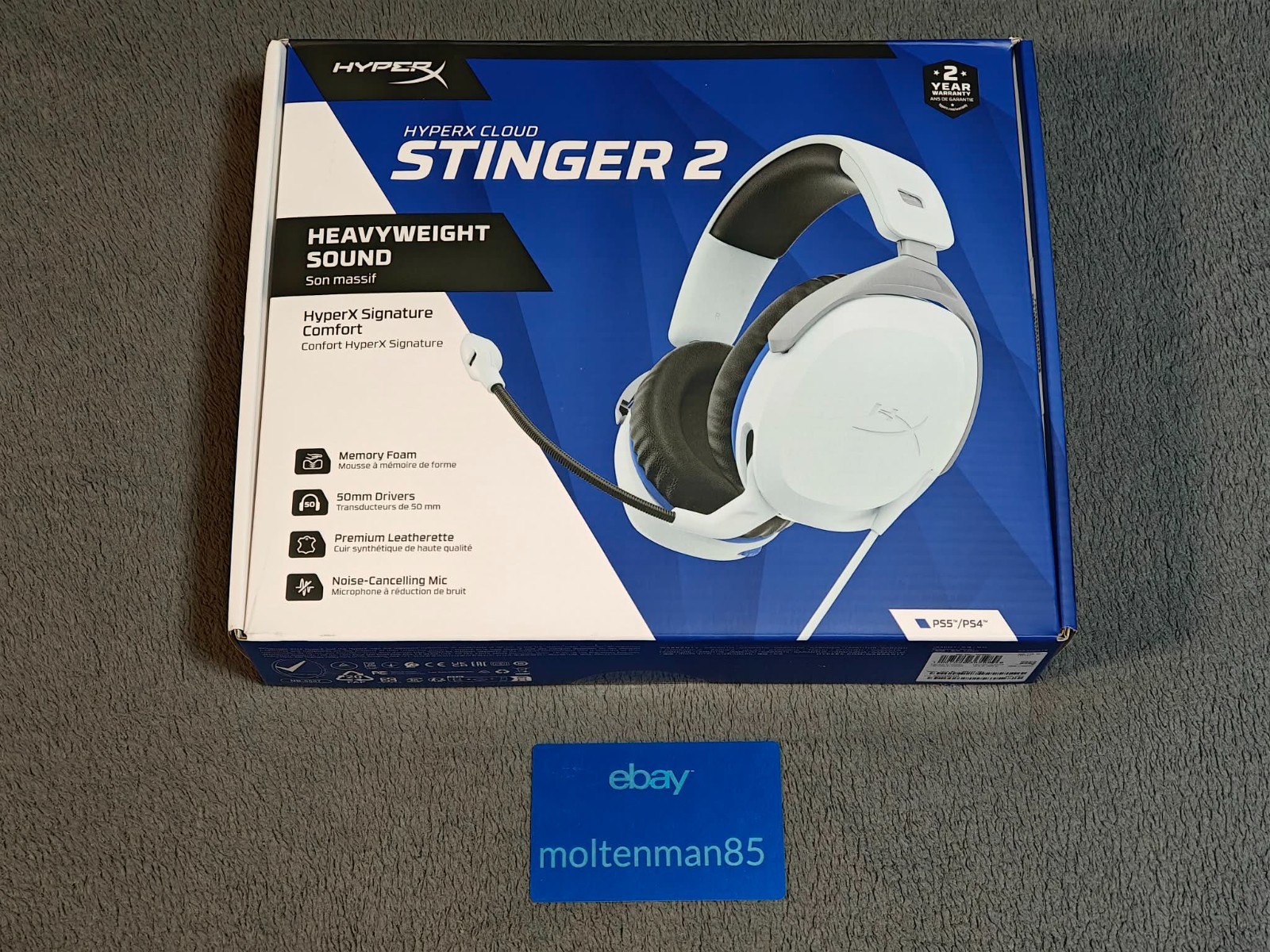 Hyper X Cloud Stinger 2 Gaming Headset (Sony PlayStation 5)- USED
