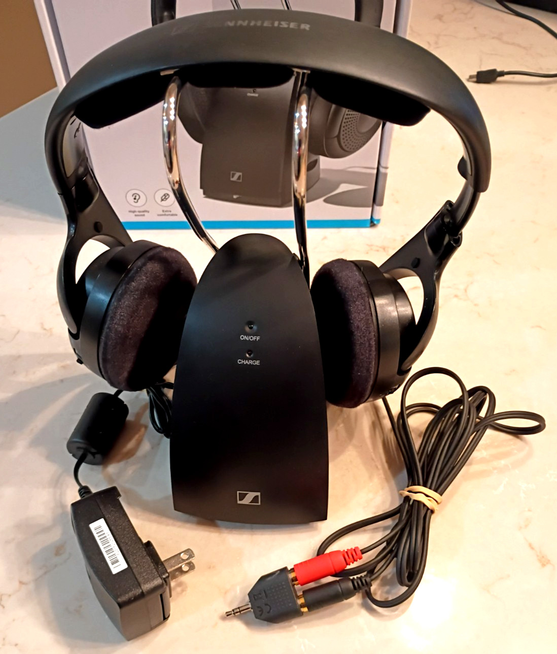 Sennheiser RS 120 W On-Ear Wireless Stereo Headphone System – Black