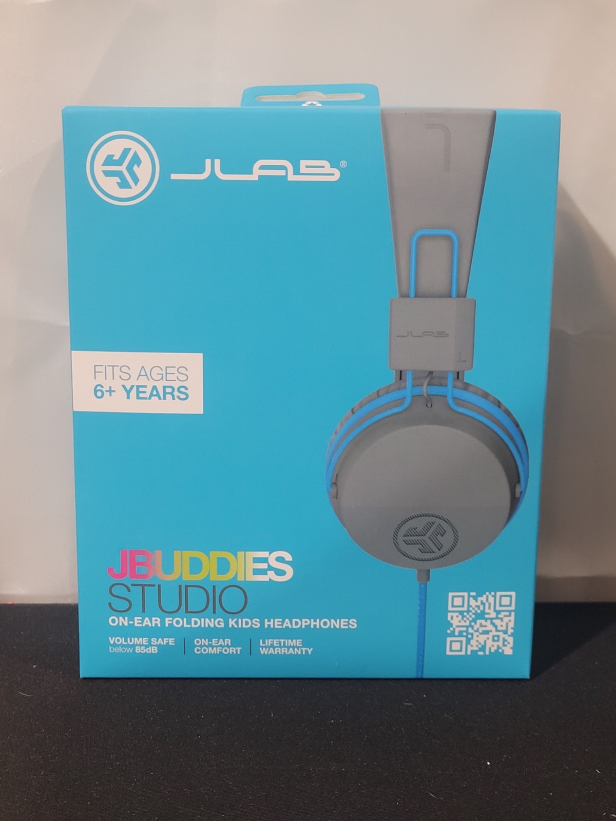 Lot of 6 – JLab JBuddies Studio Wired Over-the-Ear Headphones – Gray/Blue
