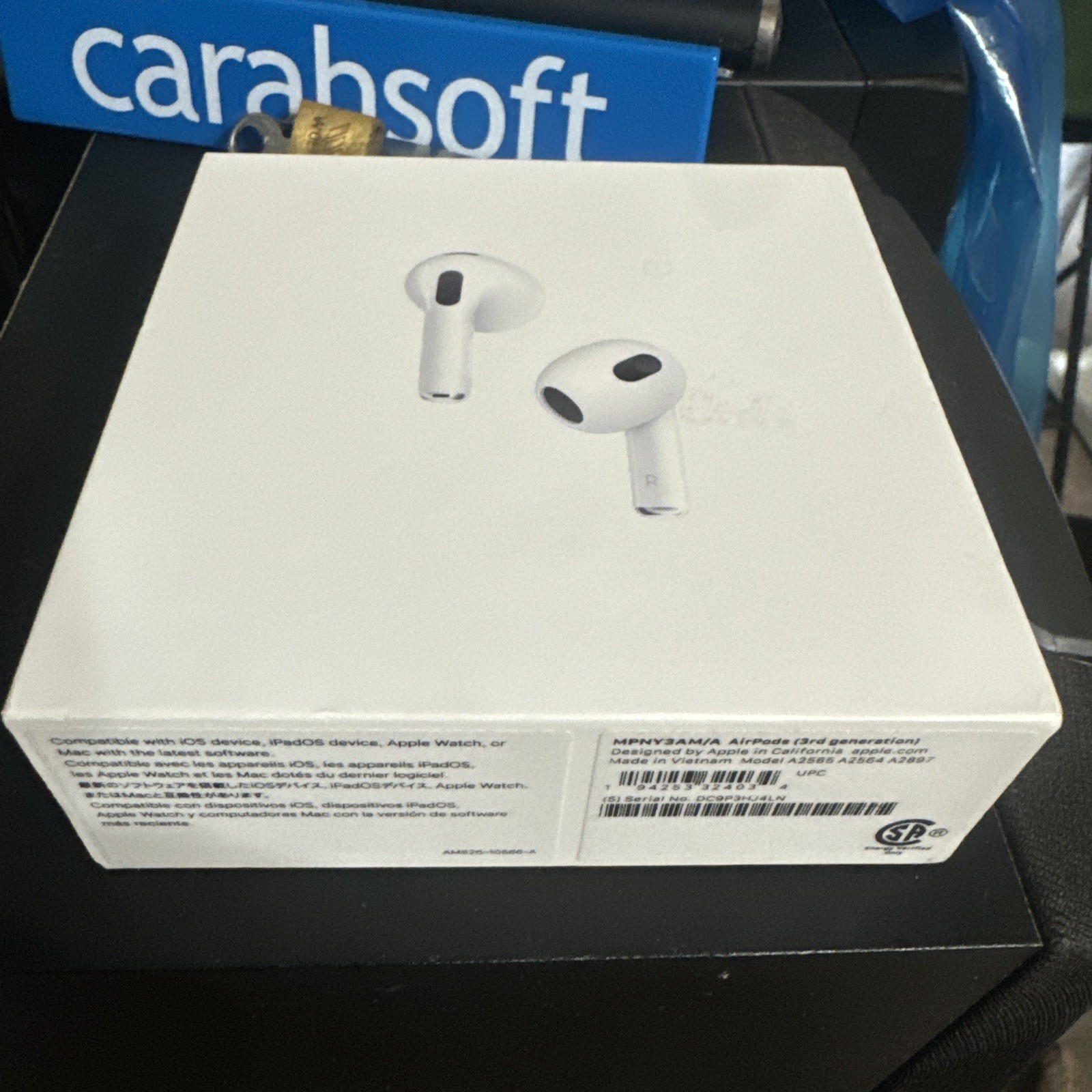 LEFT Apple AirPods 3rd Generation MPNY3AM/A True Wireless Earbuds Whit