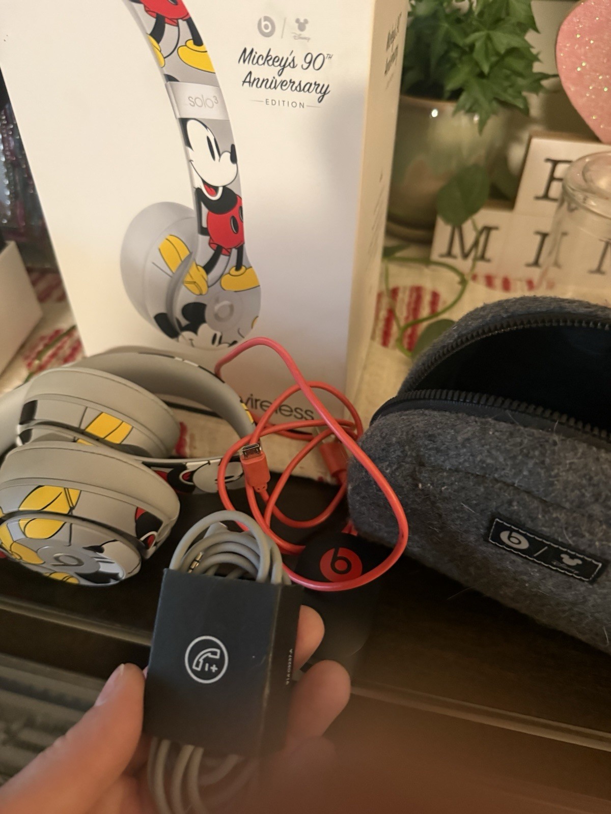 Beats Solo3 Wireless Mickey’s 90th Anniversary Edition Headphones w/ Case & Box