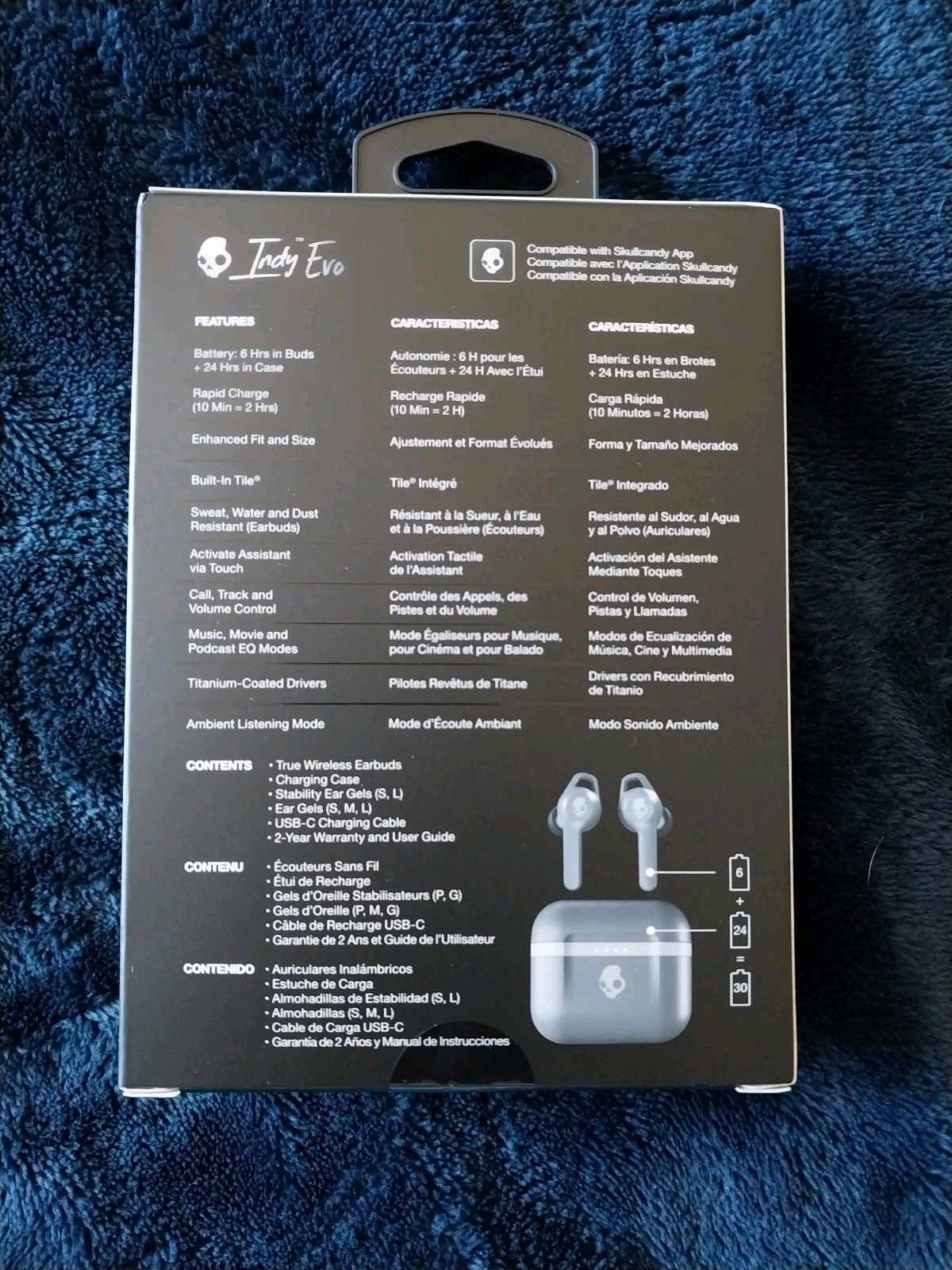 Skullcandy Indy Evo True Wireless Earbuds (Chill Grey)