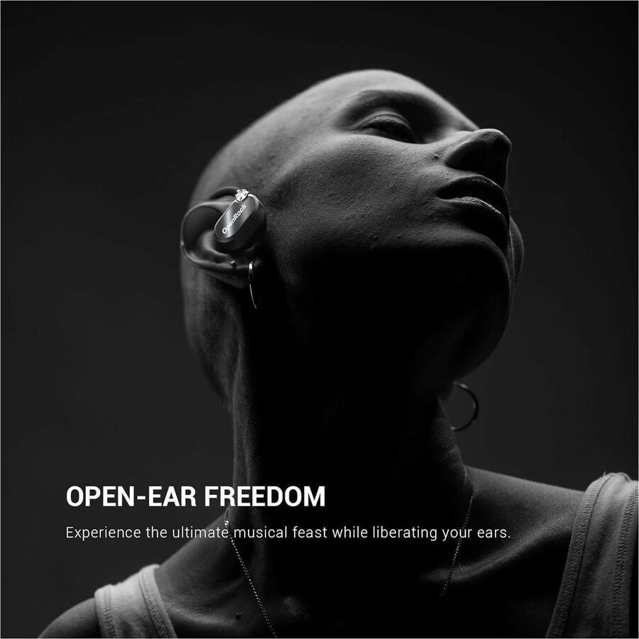 OpenRock X Open-Ear Air Conduction Sport Earbuds Bluetooth Black