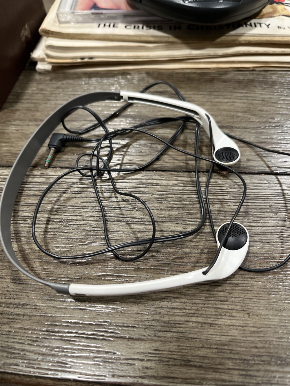 Sony Walkman MDR-W014 Lightweight Headphones w/Headband. Gray/White. VERY GOOD