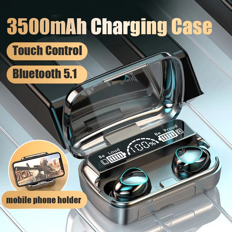 Bluetooth 5.0 Wireless Earbuds Waterproof Headset Headphones Noise Cancellation