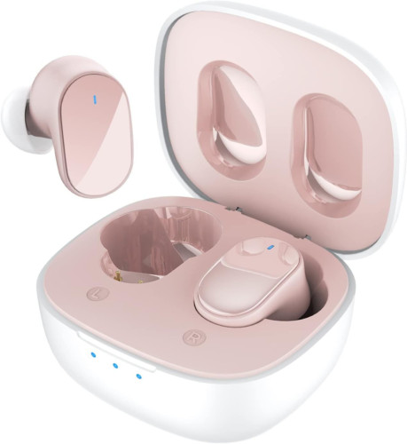 True Wireless Earbuds 7 Bluetooth 5.3, Stereo Earphones 10mm TWS7, Pink