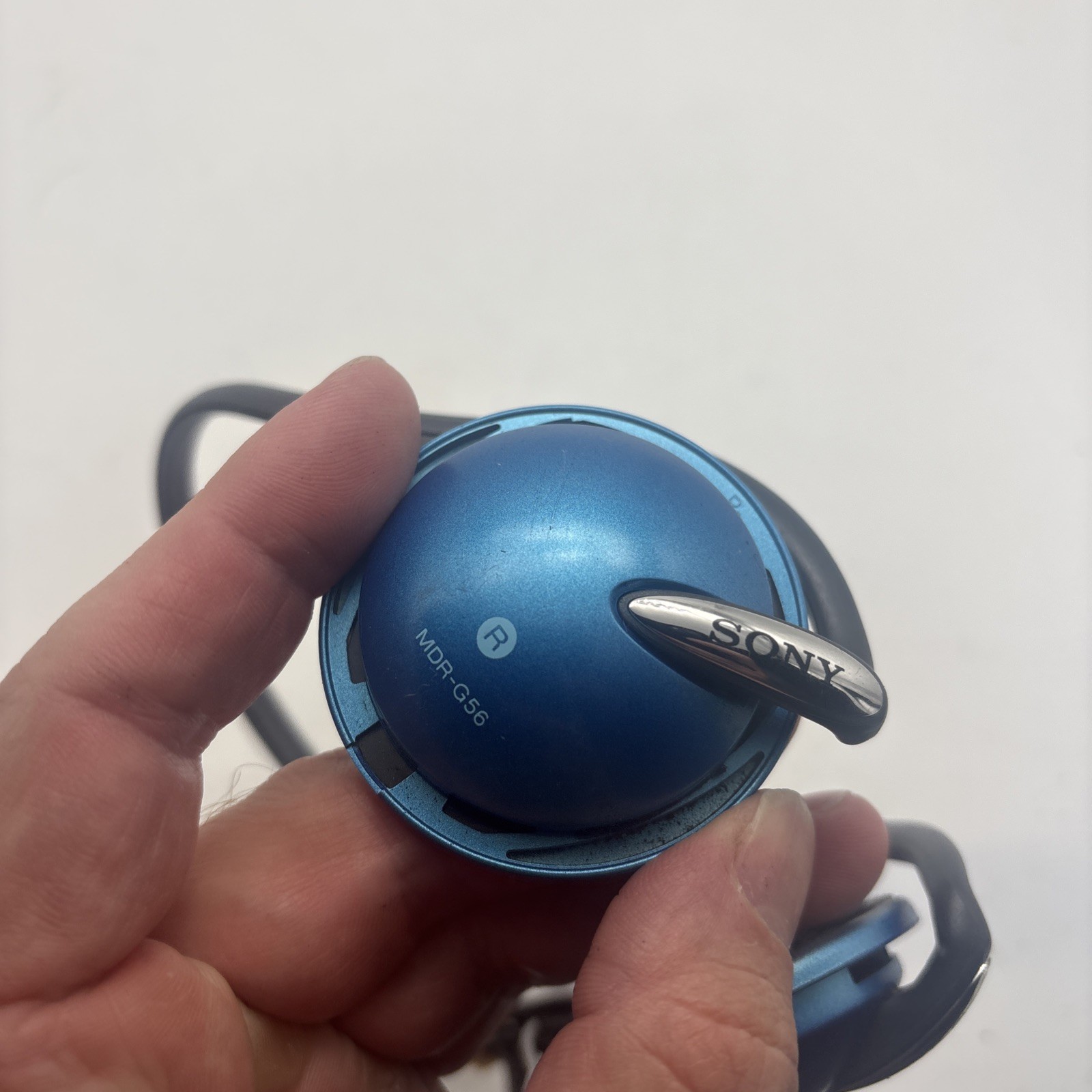 Vintage Sony MDR-G56 Blue Black Street Style Retro On-Ear Headphones Needs Pads