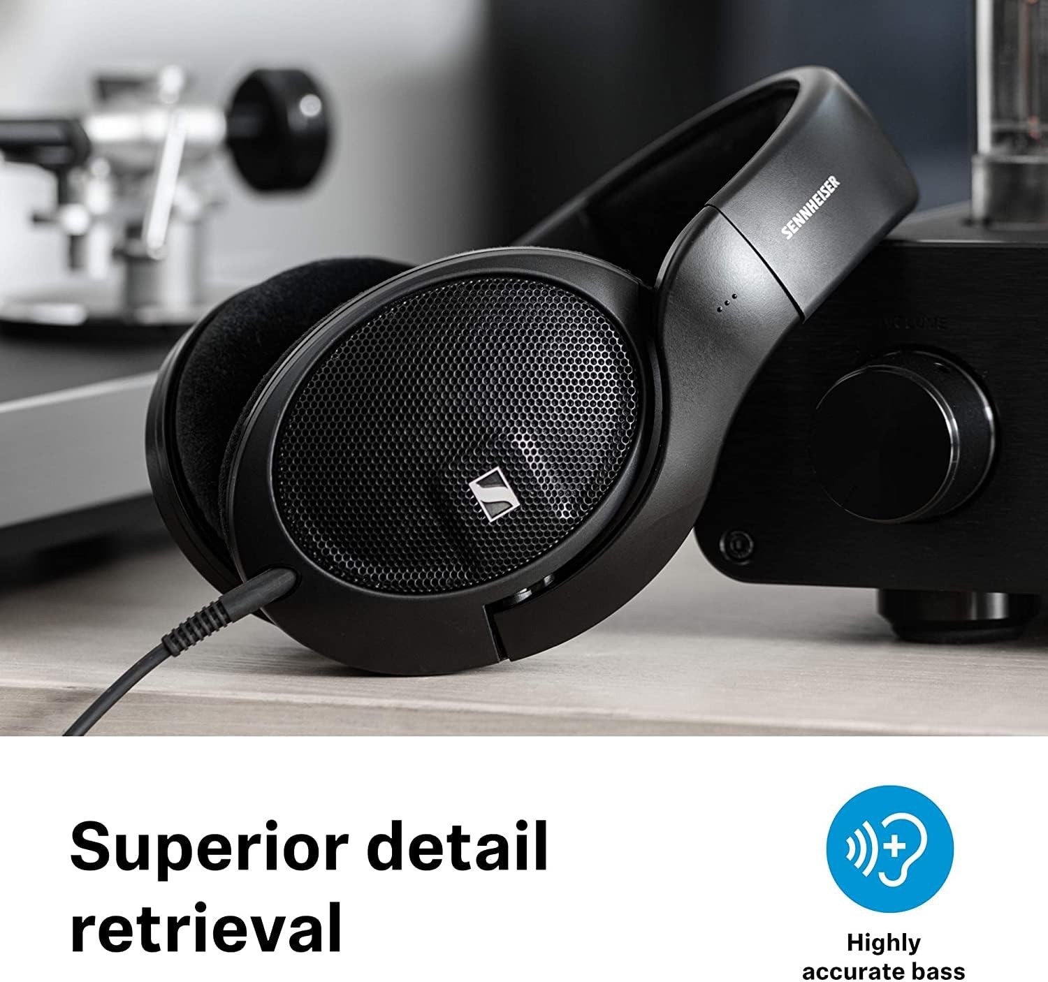 Sennheiser HD 560S Wired Open Air Over Ear Audiophile Headphones Black – Sealed
