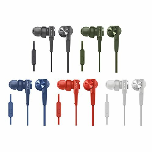 SONY MDR-XB55AP Bass Booster In-Ear Headphones In-line Remote Mic Grayish White