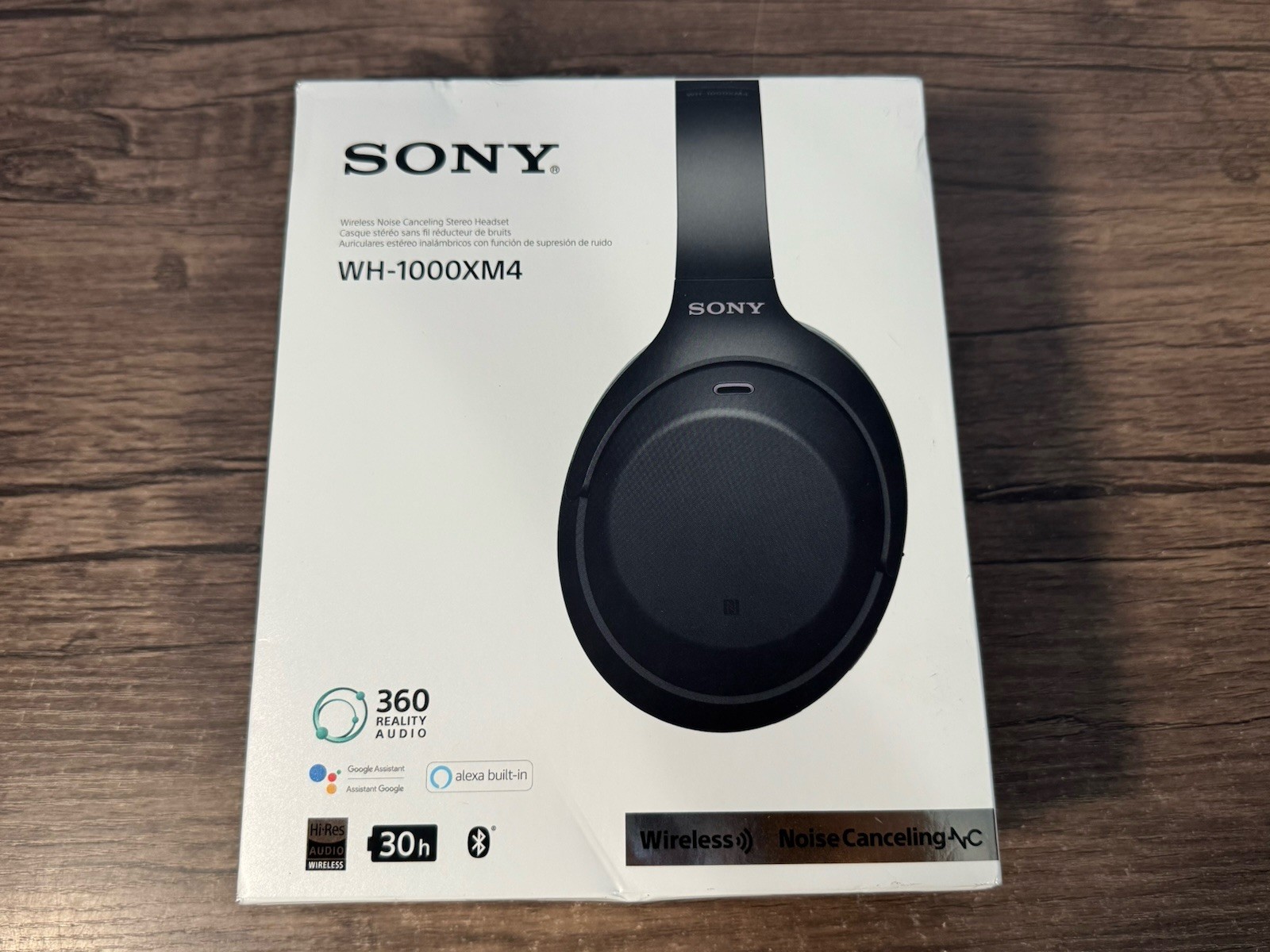 Sony WH1000XM4 Wireless Noise Canceling Overhead Headphones Black NEW OPEN BOX
