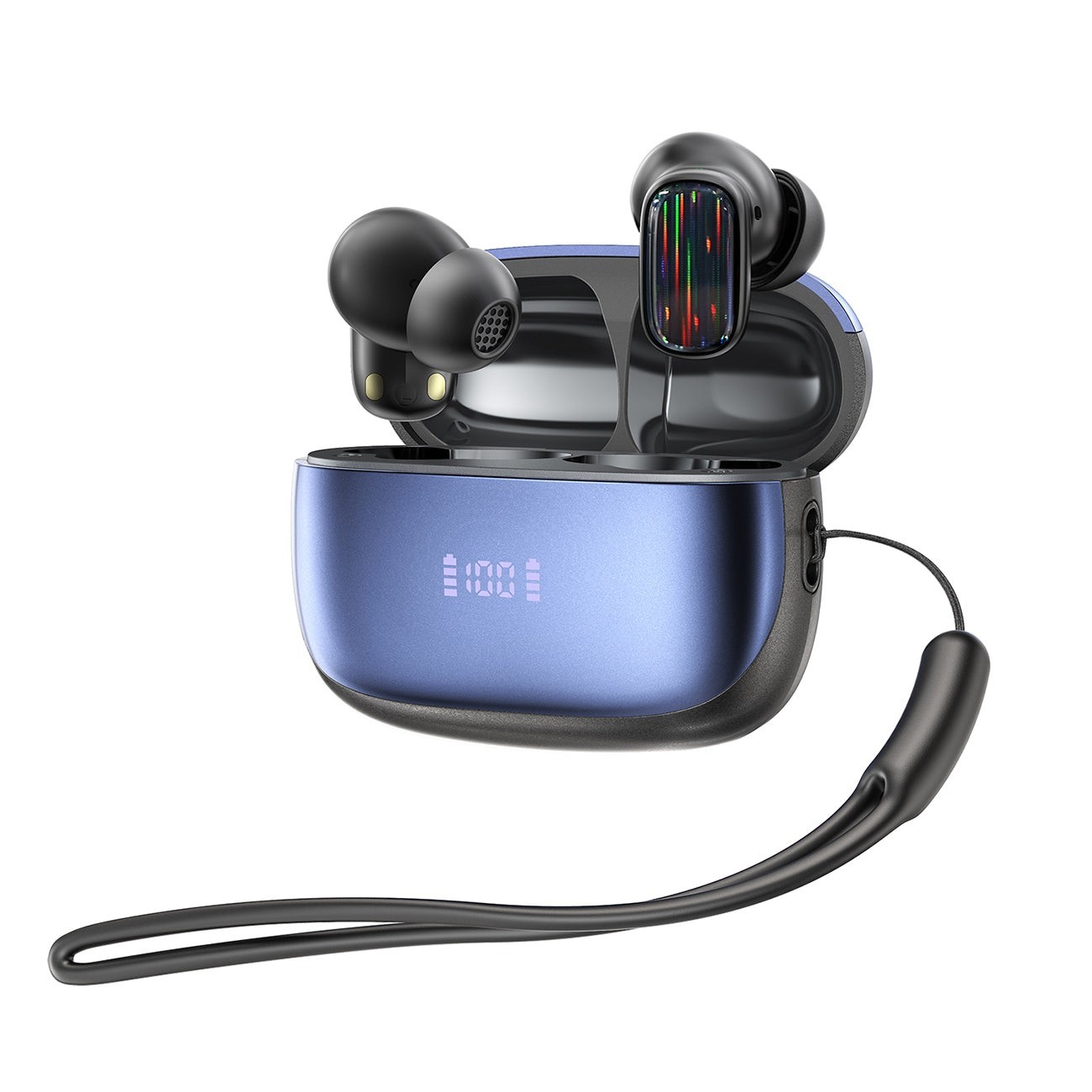 400mAh BT 5.4 Type-C black Clear sound black long battery life wireless earbuds