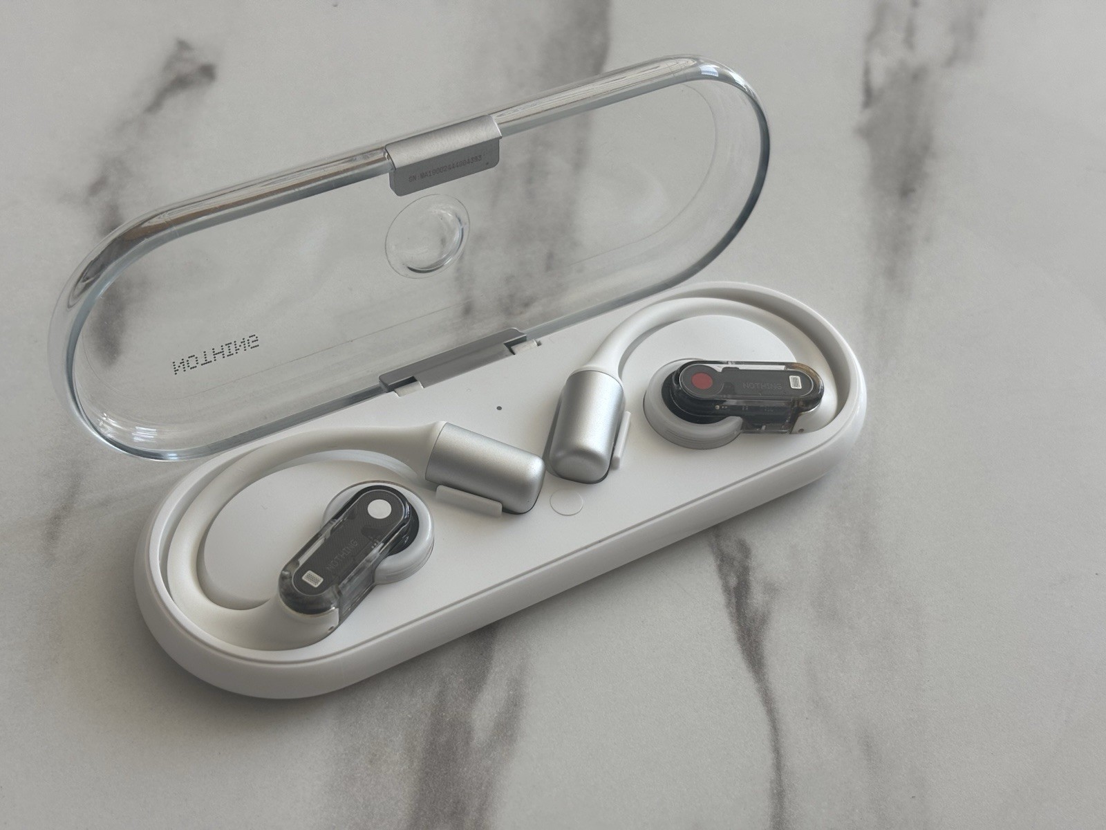 Nothing Ear (Open) Open-Ear Headphones, Earbuds with Earhooks, White