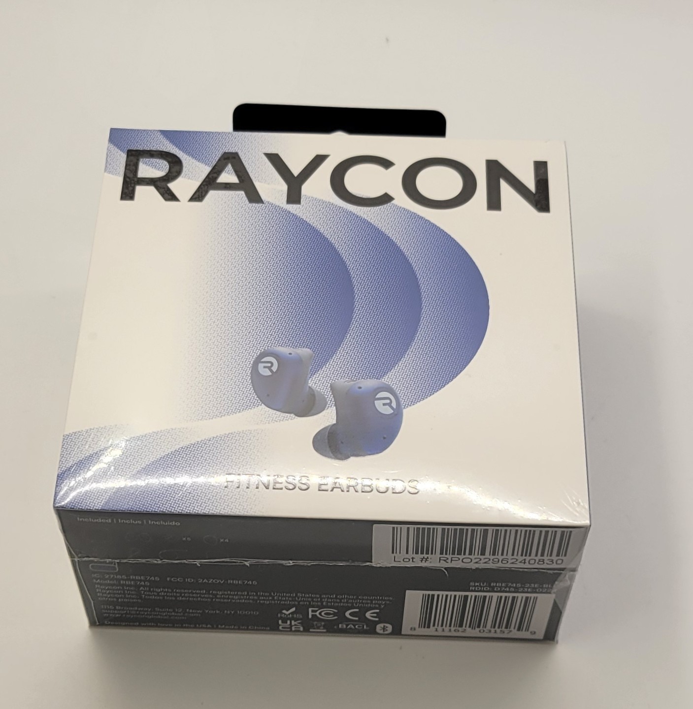 NEW/SEALED – Raycon Fitness In-Ear Noise Cancelling True Wireless Earbuds (Blue)