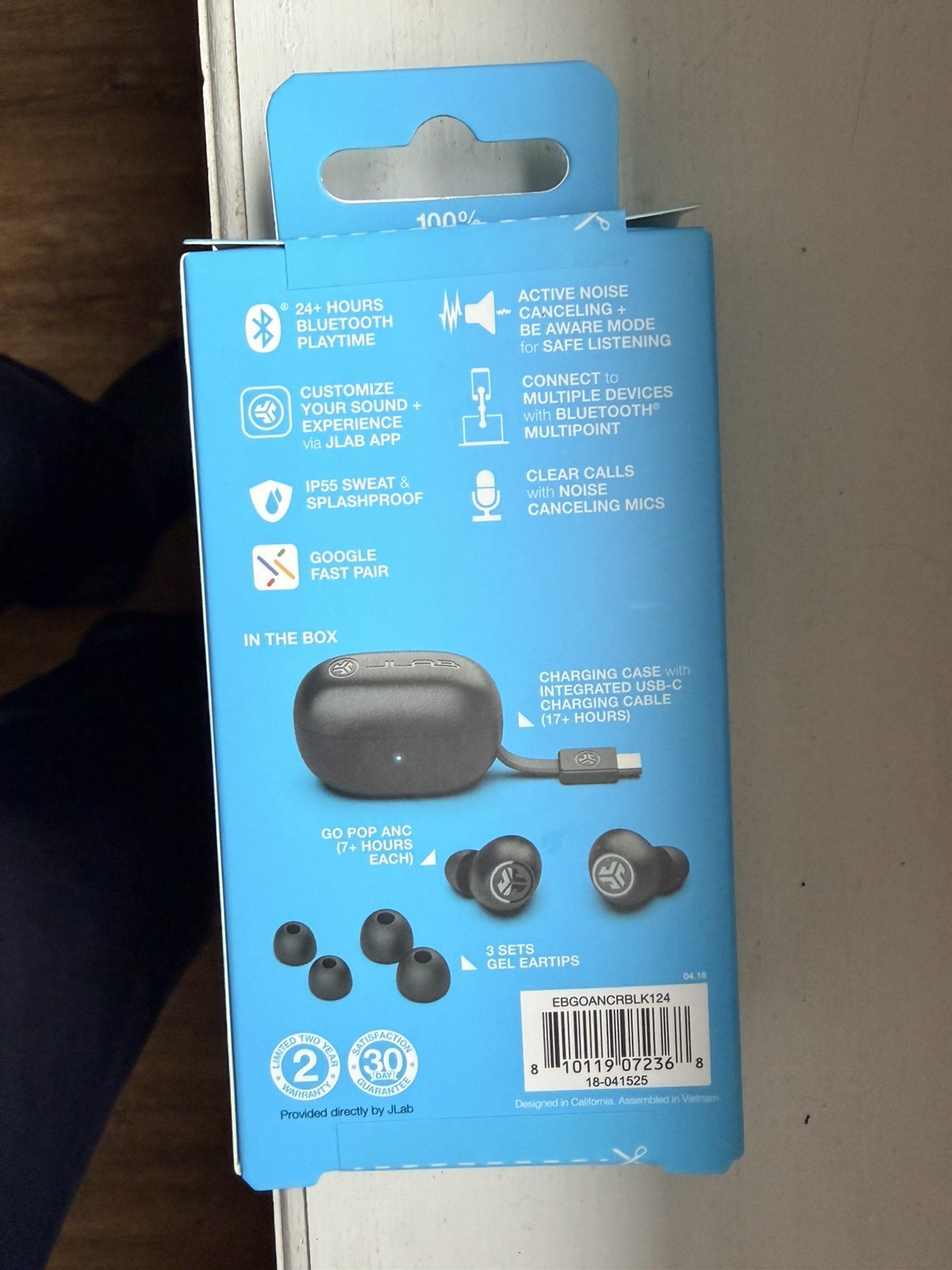 JLab – GO POP ANC True Wireless In-Ear Headphones – Black