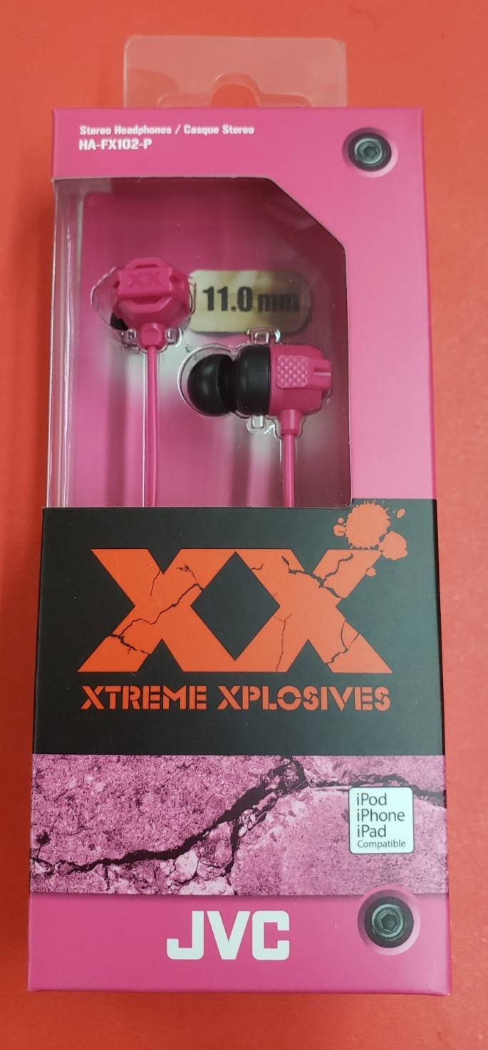 JVC XX Xtreme Xplosives Ha-fx103m-p Headphones With Remote And Microphone Sealed