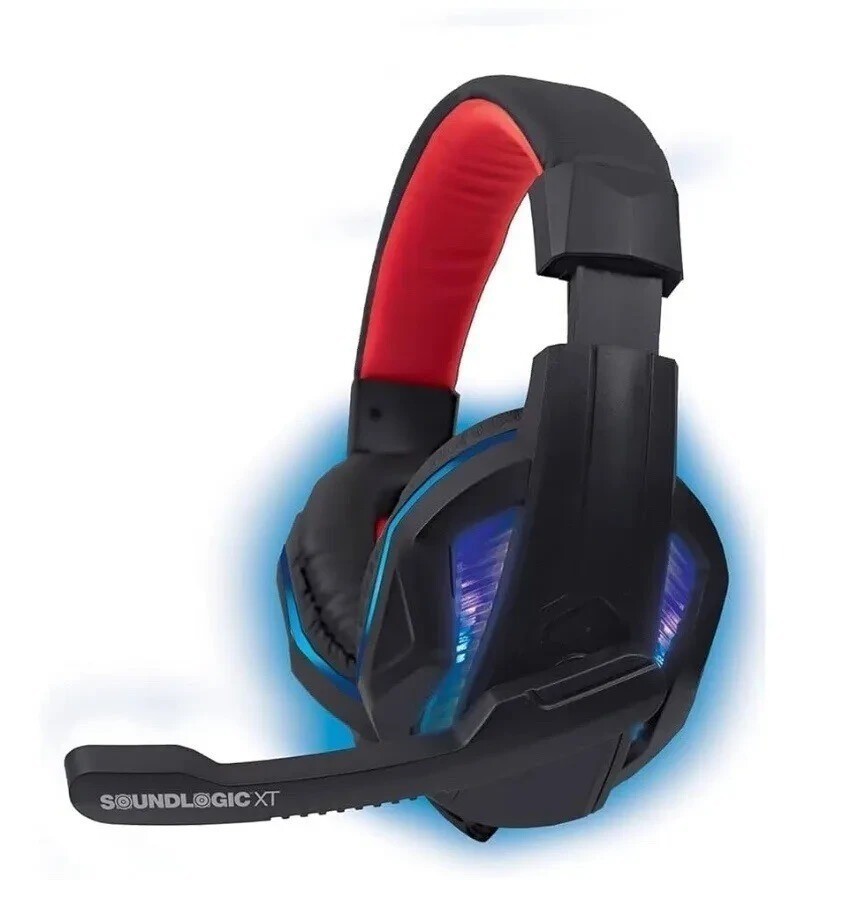 SoundLogic XT Sonar-XT Gaming Headphones Built In Mic, Color Changing LED Lights