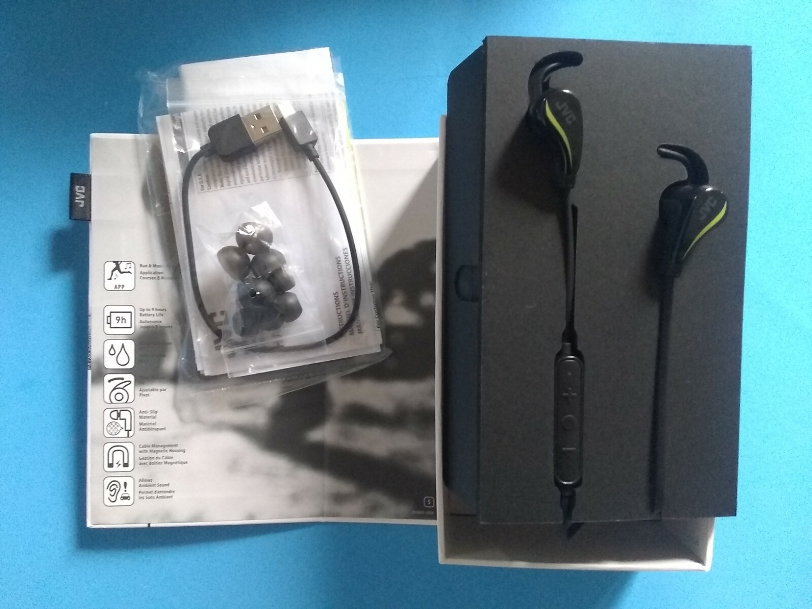JVC Sports Wireless Bluetooth Headsets HA-ET50BT Black, Tested!