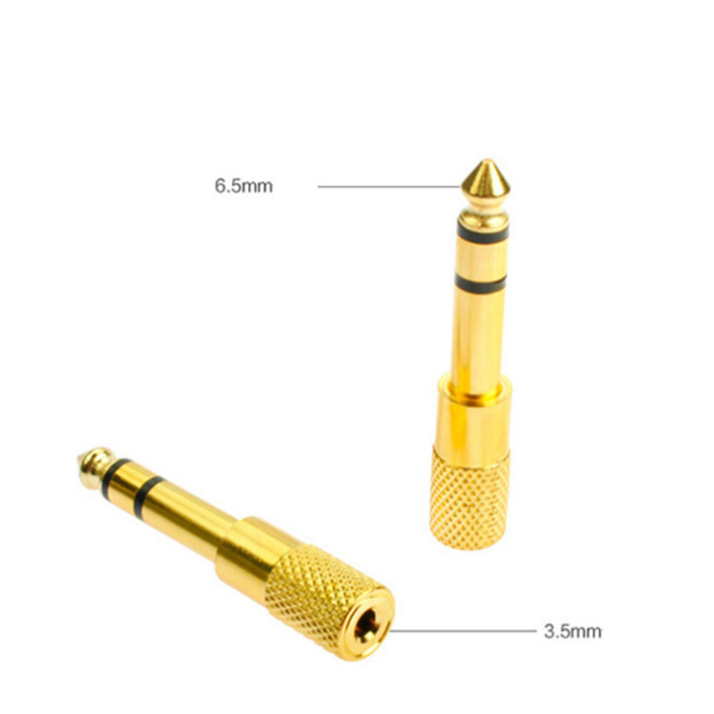 3PCS Per Set 6.5 to 3.5 2-channel Audio Adapter Microphone MIC Audio Adapter