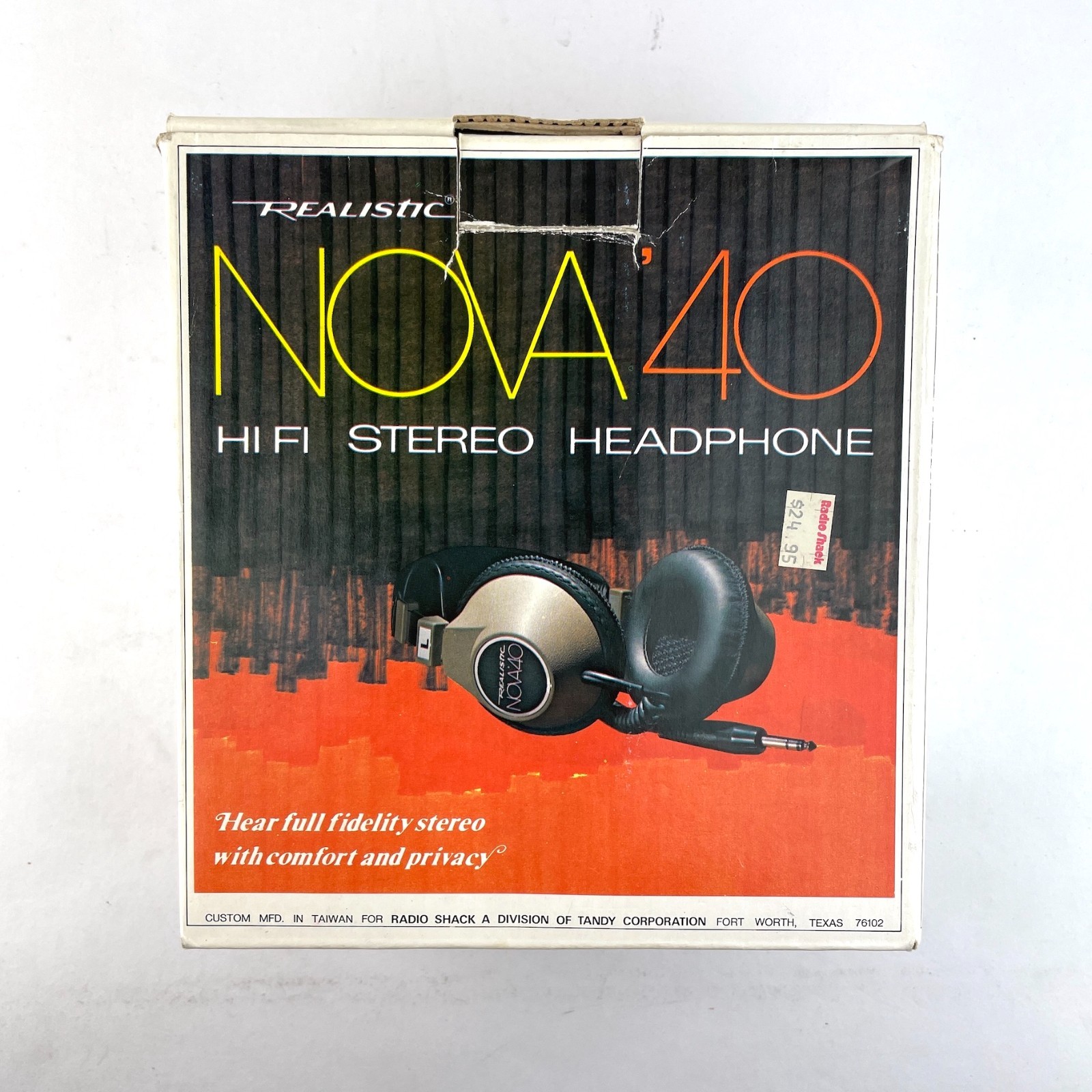 Realistic Nova ’40 Hi-Fi Stereo Headphones – Cat. No. 33-993 w/ Box Vintage
