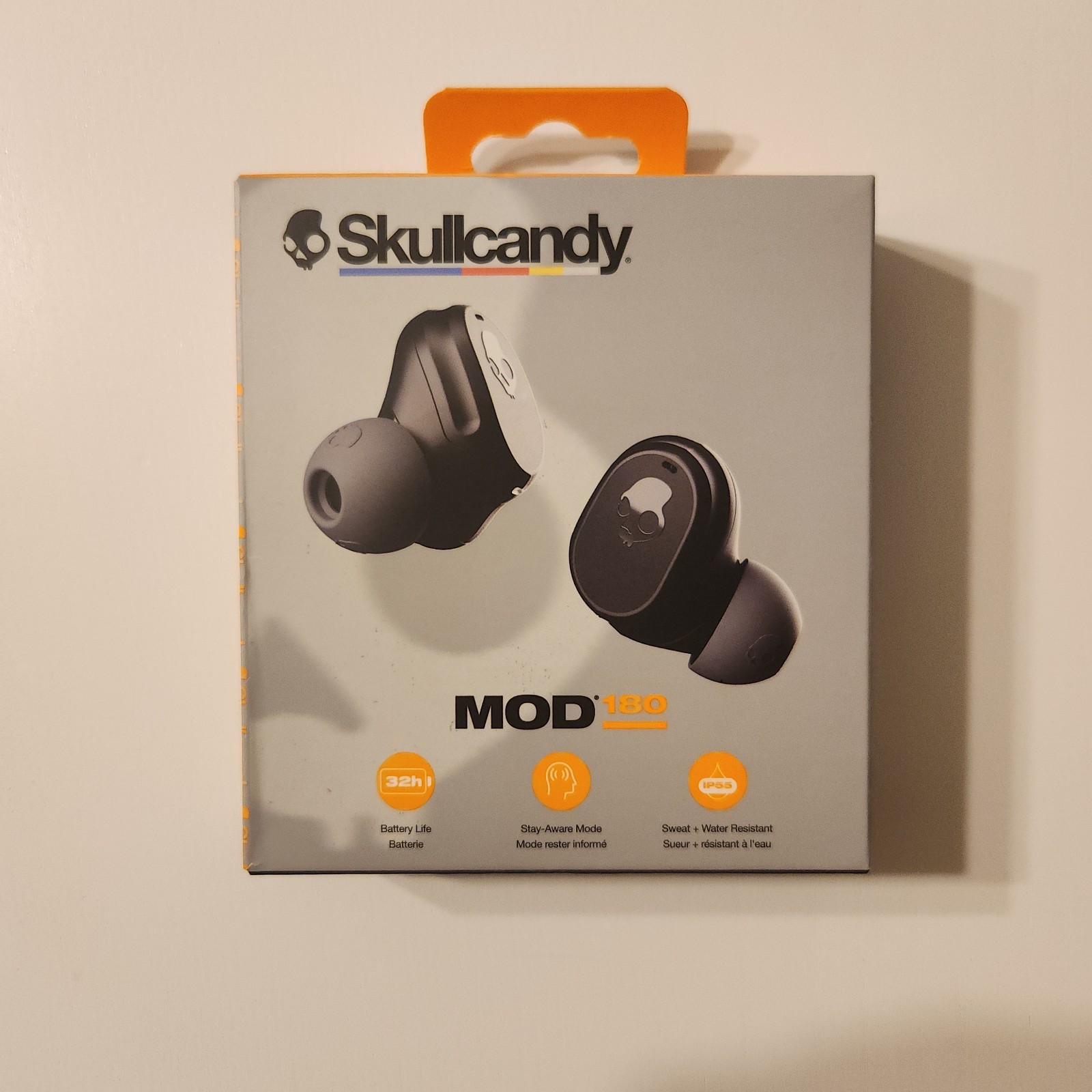 Skullcandy MOD 180 Sweat Water Resistant Stay-Aware Mode Auto On Connect Black