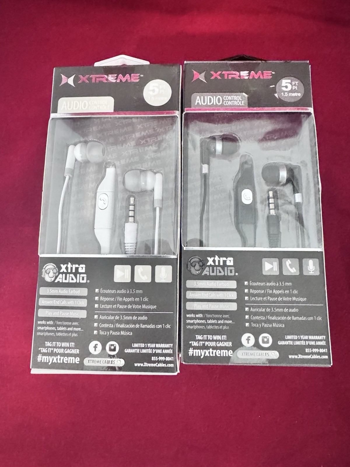 LOT of 6 Pairs Of Xtreme Earbuds