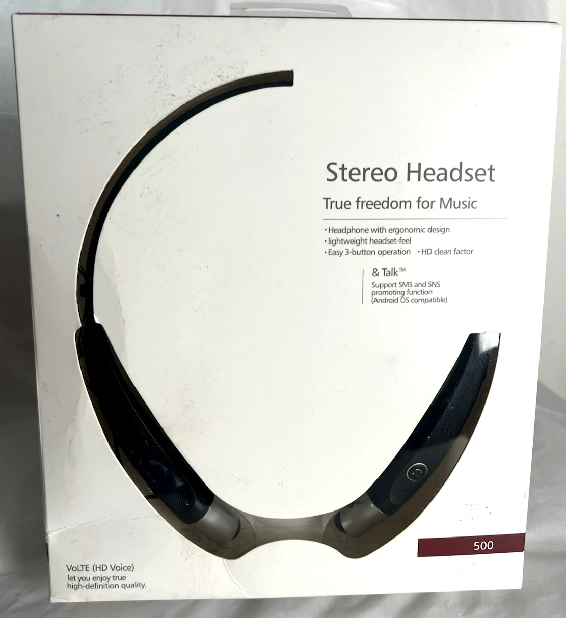 Stereo Headset True Freedom For Music VoLTE HD Voice 500 & Talk NIB Black