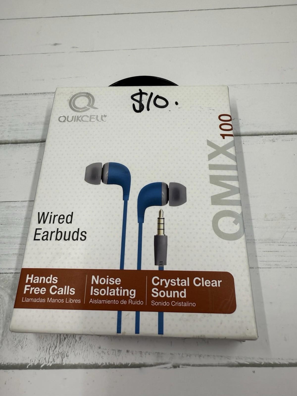 Quikcell Wired Earbuds Hands-Free Noise Isolating QMIX 100