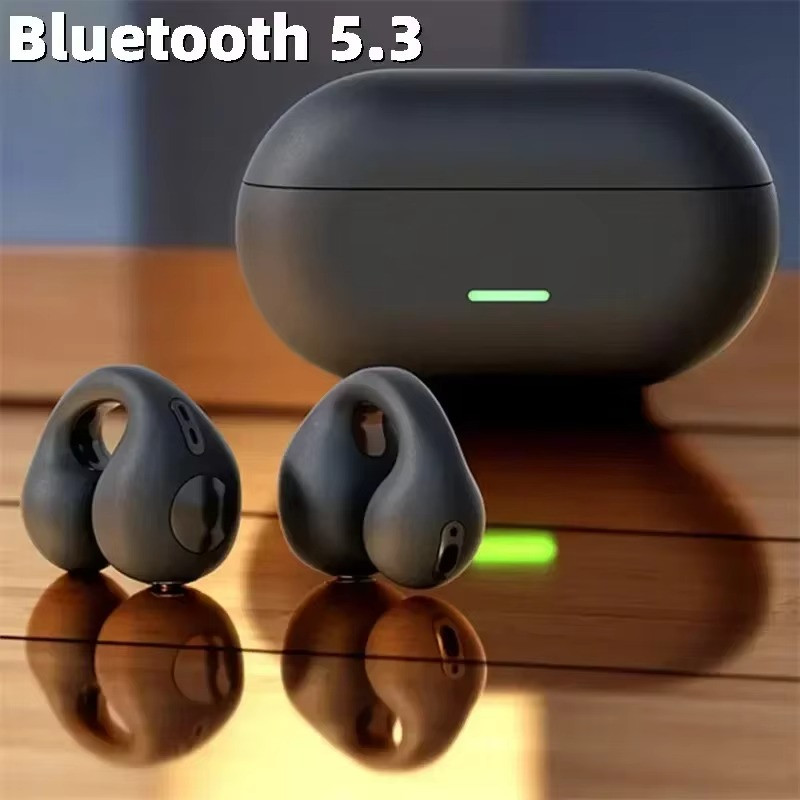 T75 Bone Conduction Wireless Headphones Bluetooth 5.3 Sports Earphones HiFi Mic.