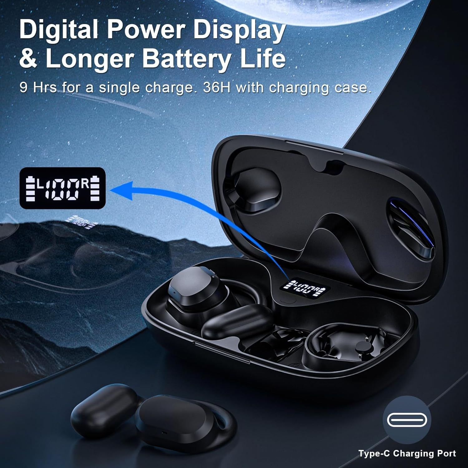 Auriculares abiertos para correr, entrenar, andar en bicicleta y conducir, NUEVO
