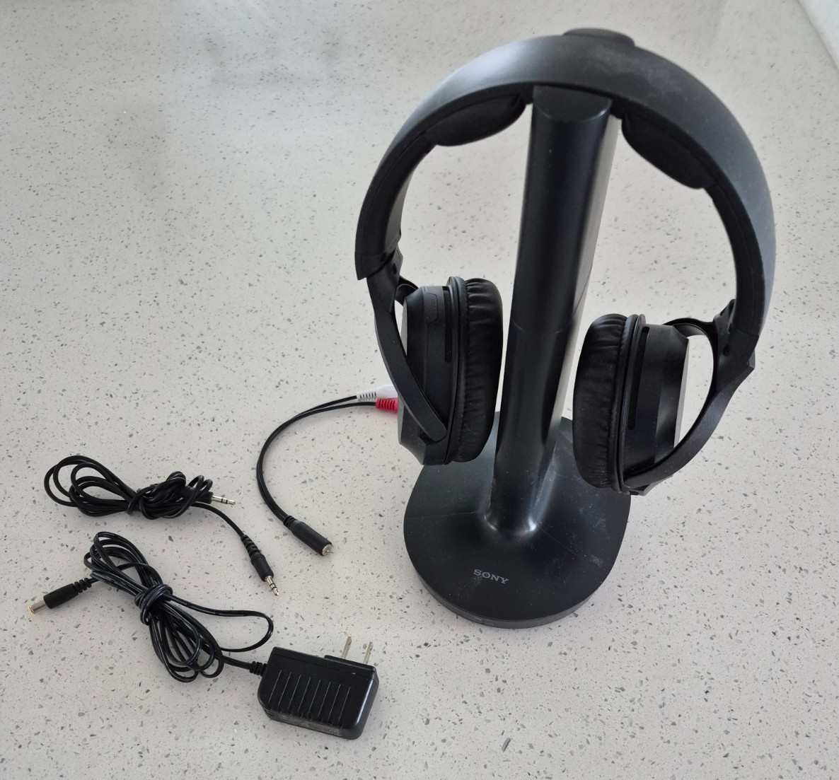 Two (2) SONY RF Stereo TMR-RF400 Transmittes &Headphones,