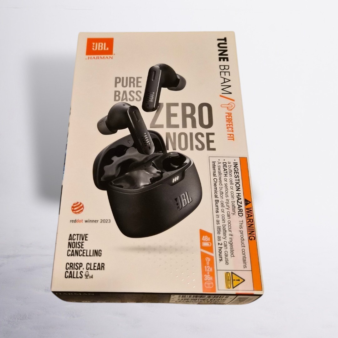 JBL by Harman Tune Beam Wireless Earbuds Pure Bass, Zero Noise