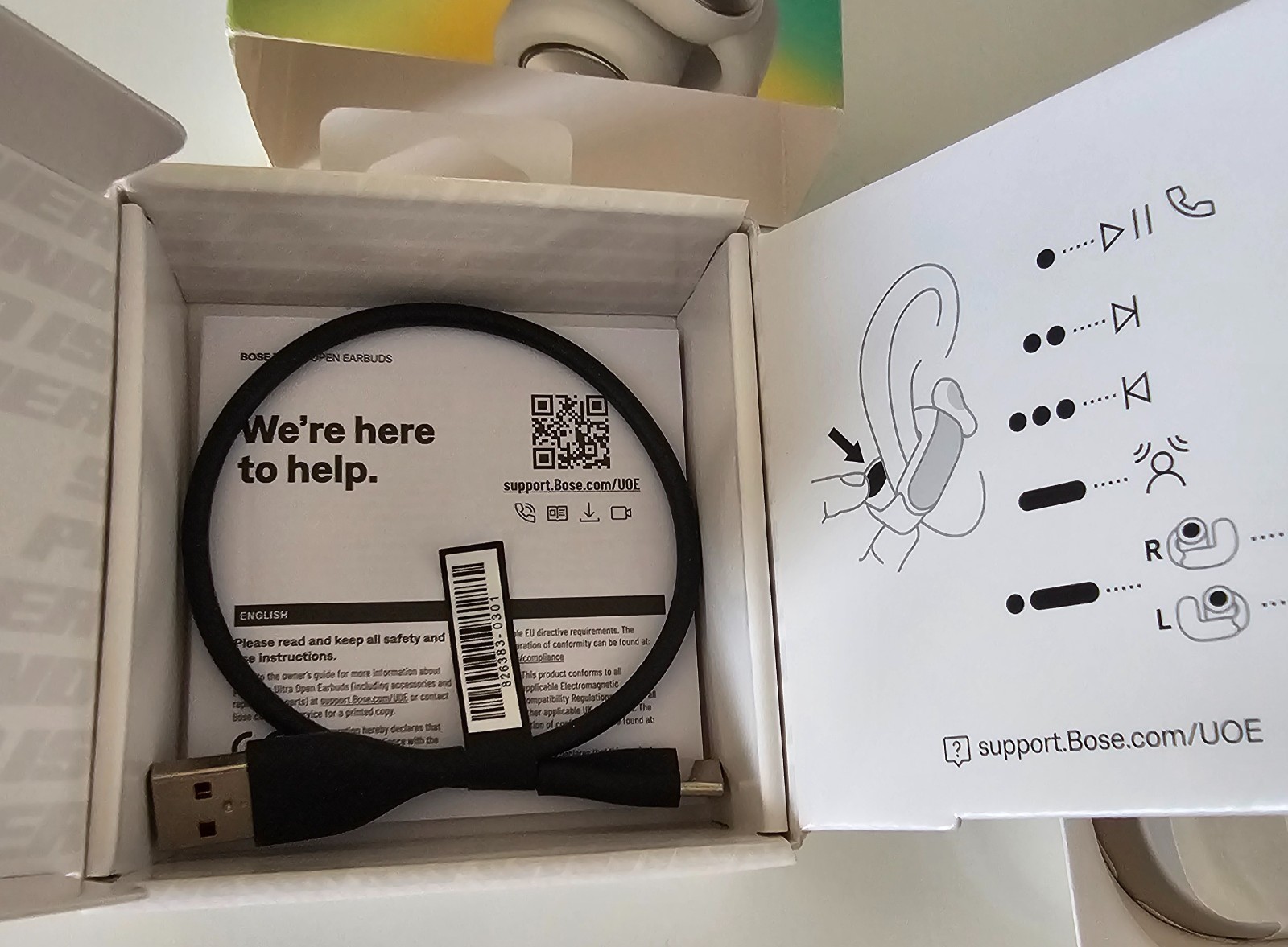 Bose Ultra Open-Ear Earbuds NIB White Smoke Iphone Android