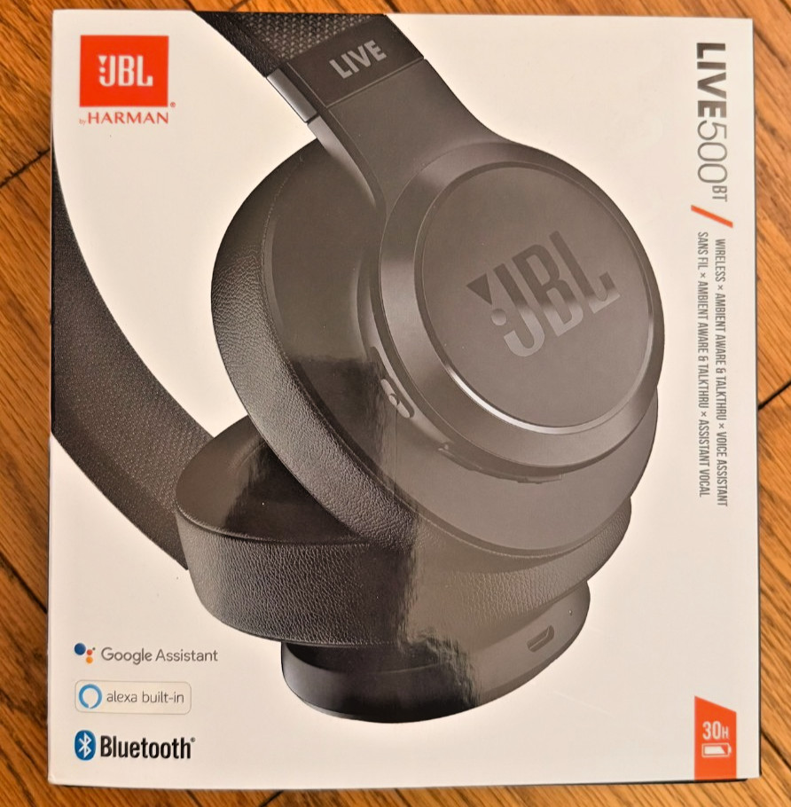 JBL Live 500 BT Around-Ear Wireless Headphone (Opened Box)