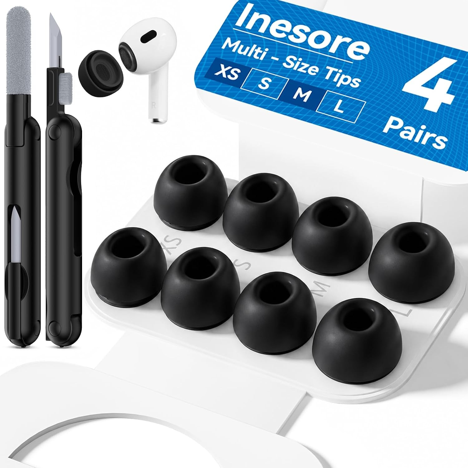 Almohadillas de repuesto para Air Pods Pro de 2.ª y 1.ª generación con caja