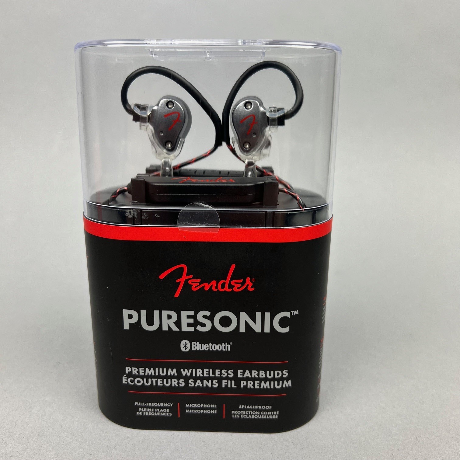 Fender PureSonic Premium Wireless Earbuds, Black + Grey Bluetooth 6889001000