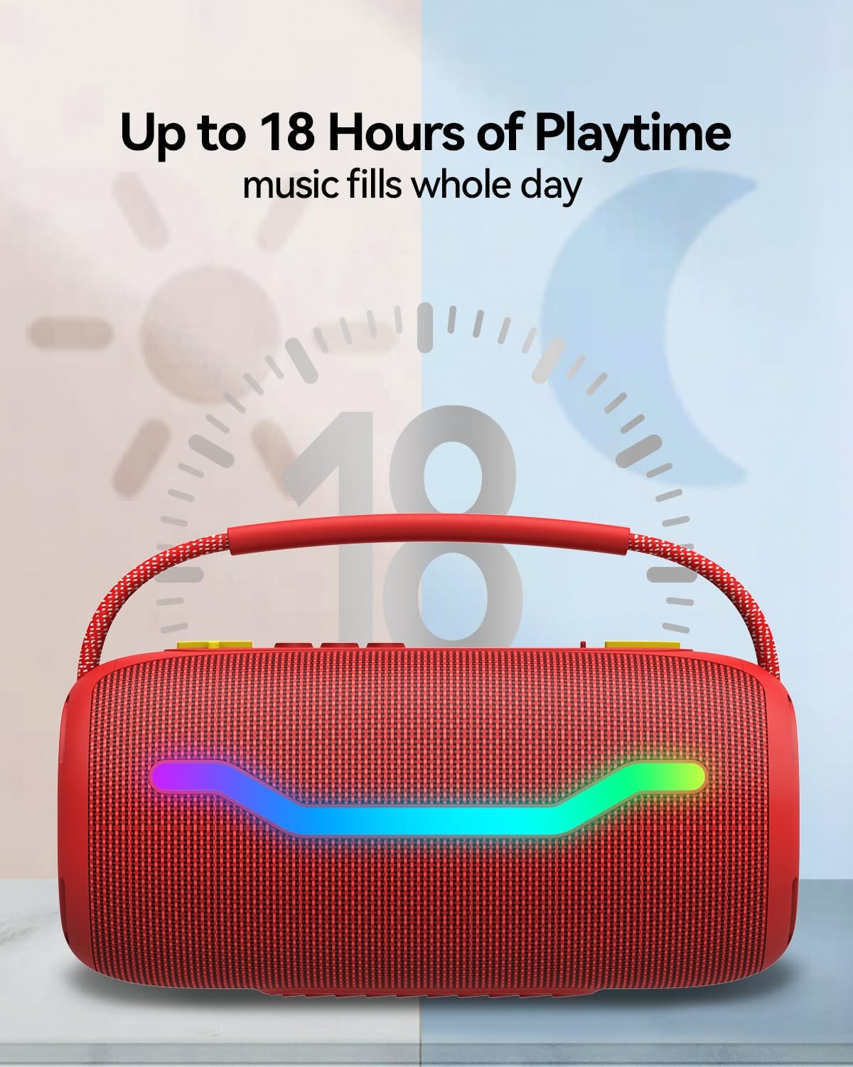 Portable Bluetooth Speaker with Light, Waterproof Karaoke Machine for Adults …