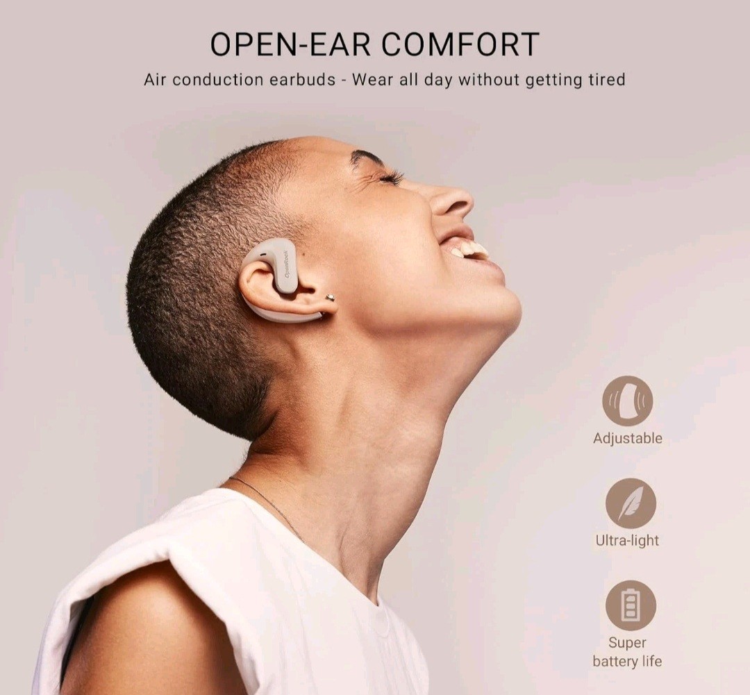 OpenRock S Open-Ear Air Conduction Headphones Wireless Earphones (Beige)
