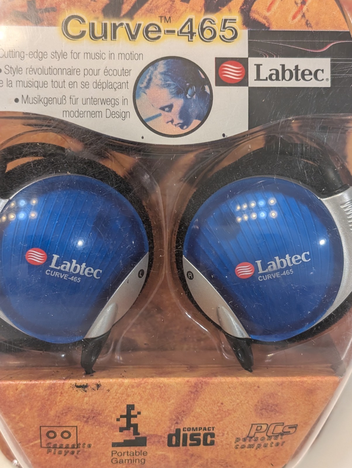 Labtec Curve-465 Headphones RARE lt65rexw NEW AND SEALED Audio FREE SHIPPING