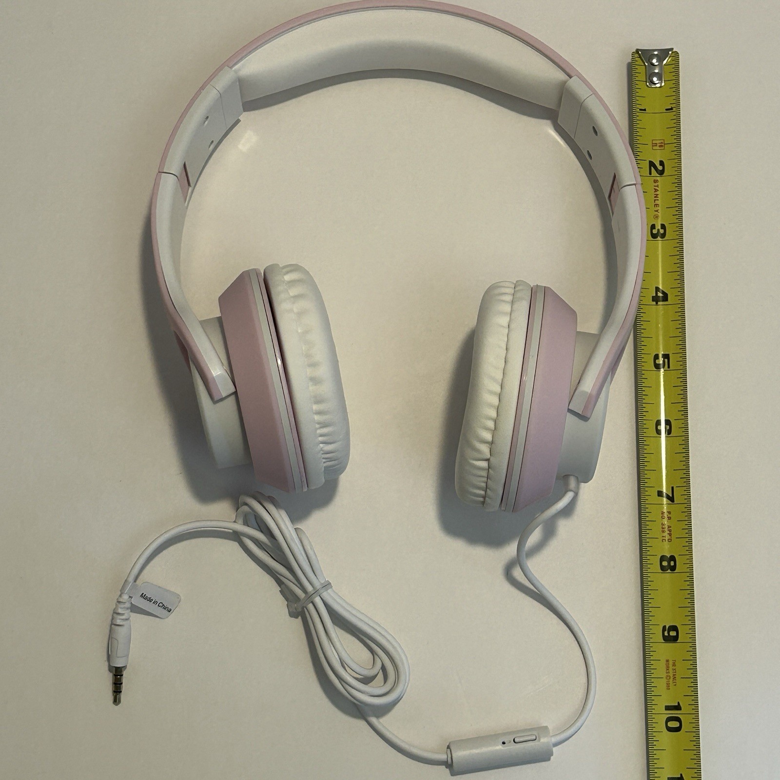 Pink Wired Headphones w Mic Bass Jaxx Ultramax Foldable 3.5mm Open Box Tested