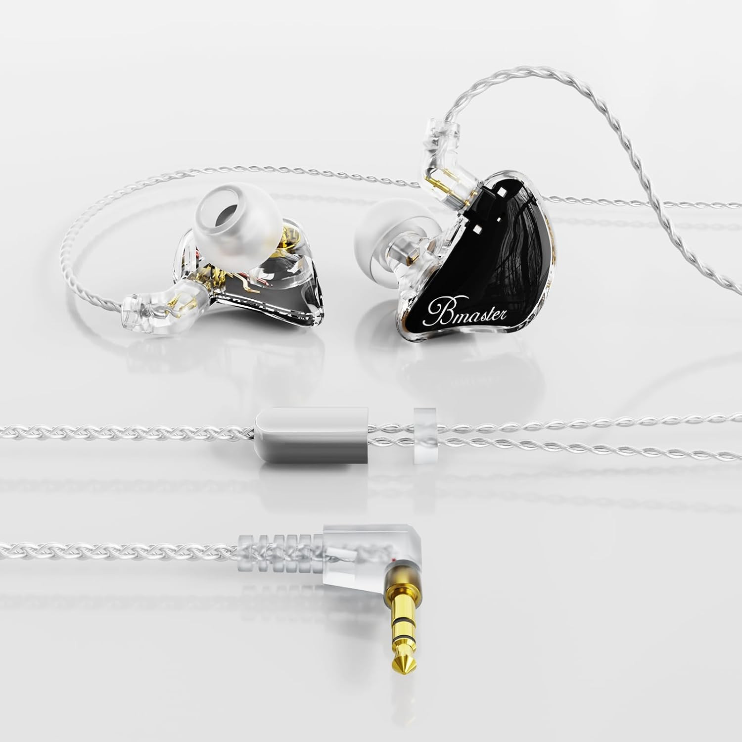 BASN Bmaster 2Pin Triple Drivers in Ear Monitor Headphones for Musicians, Profes