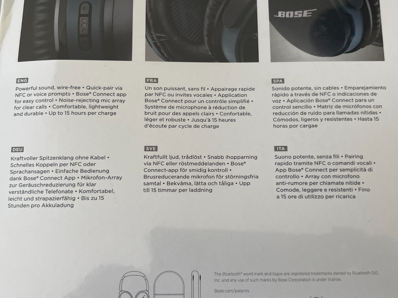 Bose SoundLink Around-Ear II Headphones AE2W Wireless Bluetooth Headsets 741158-
