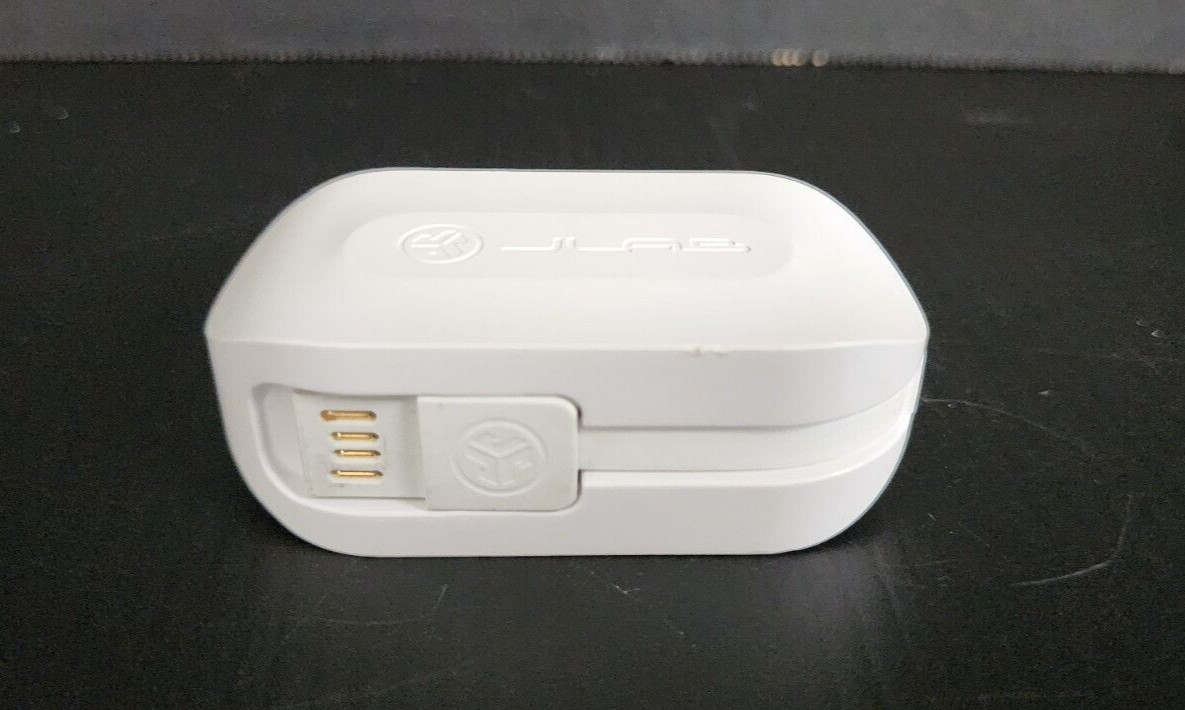 JLab Audio Go Air True Wireless Bluetooth Earbuds + Charging Case – White/Gray