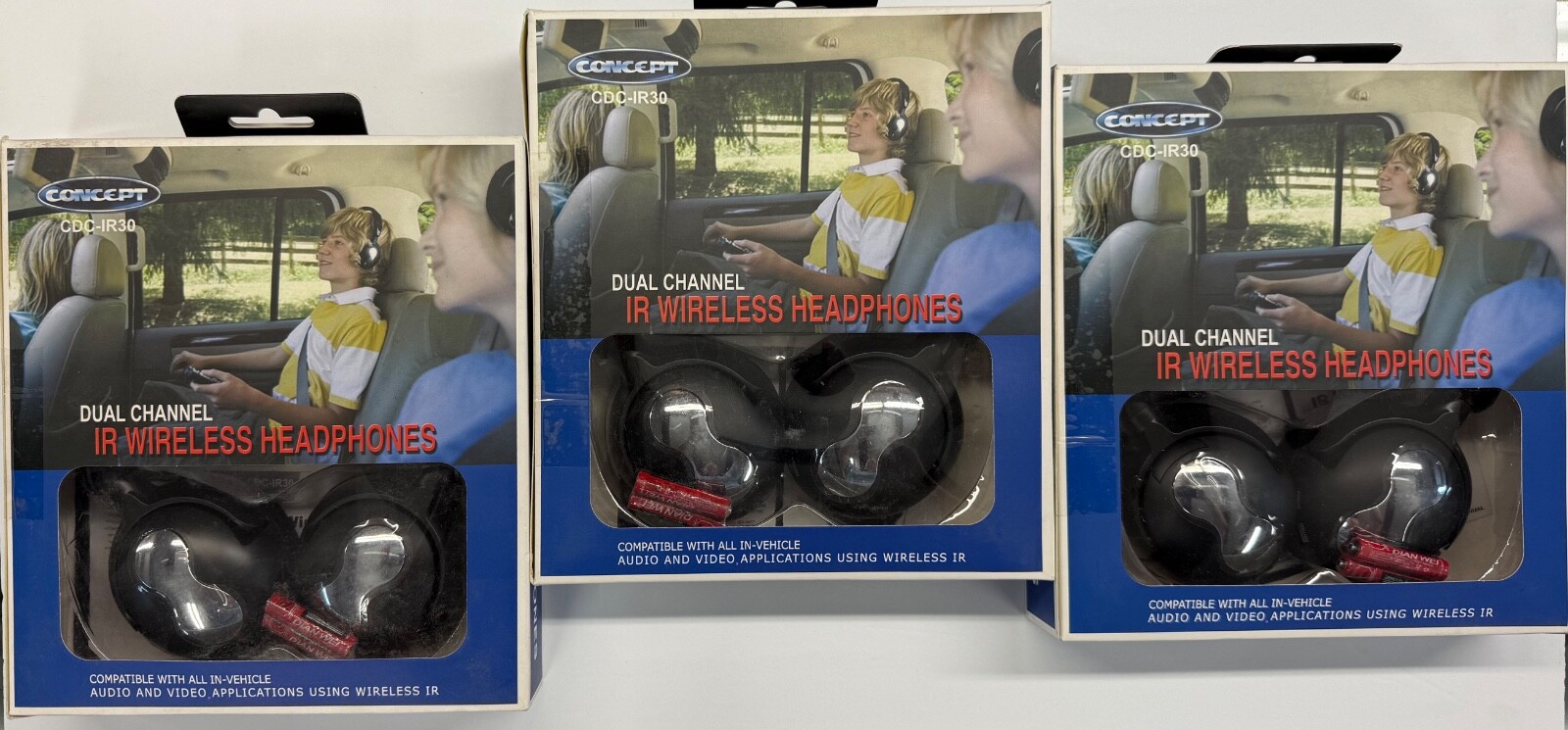 3/$49.99 Concept Dual Channel IR Wireless Headphones (CDC-IR30)