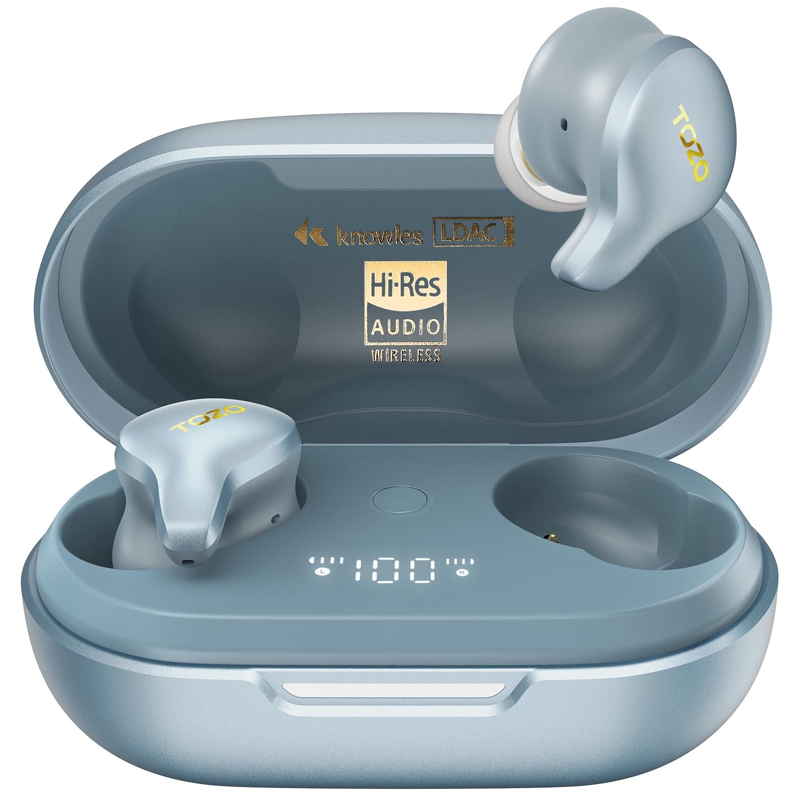 TOZO Golden X1 Wireless Earbuds Bluetooth 5.3 ENC ANC Headphones – Sierra Blue