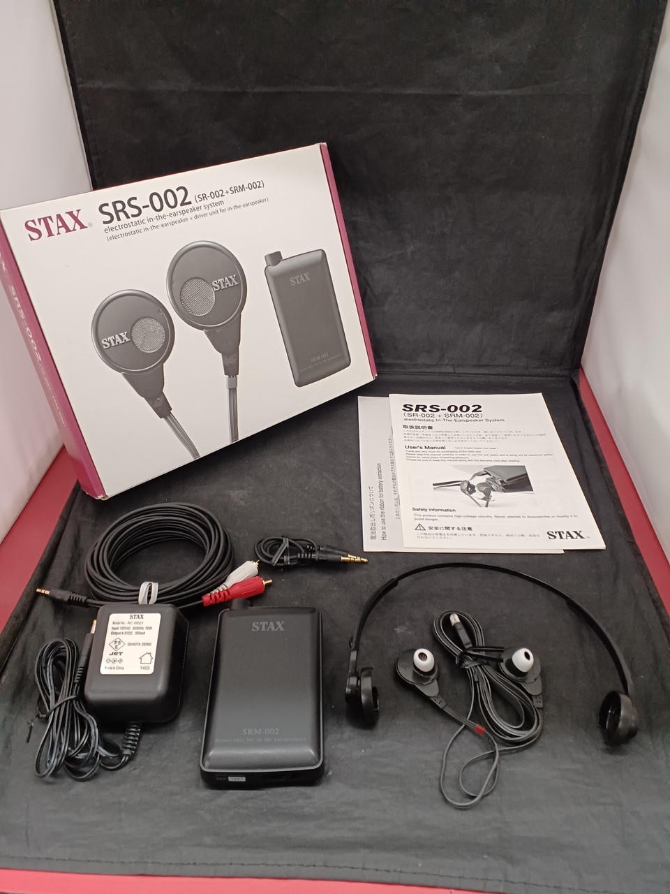 STAX SRS-002 SR-002 Earspeaker + SRM-002 Driver Unit Fully Working JAPAN