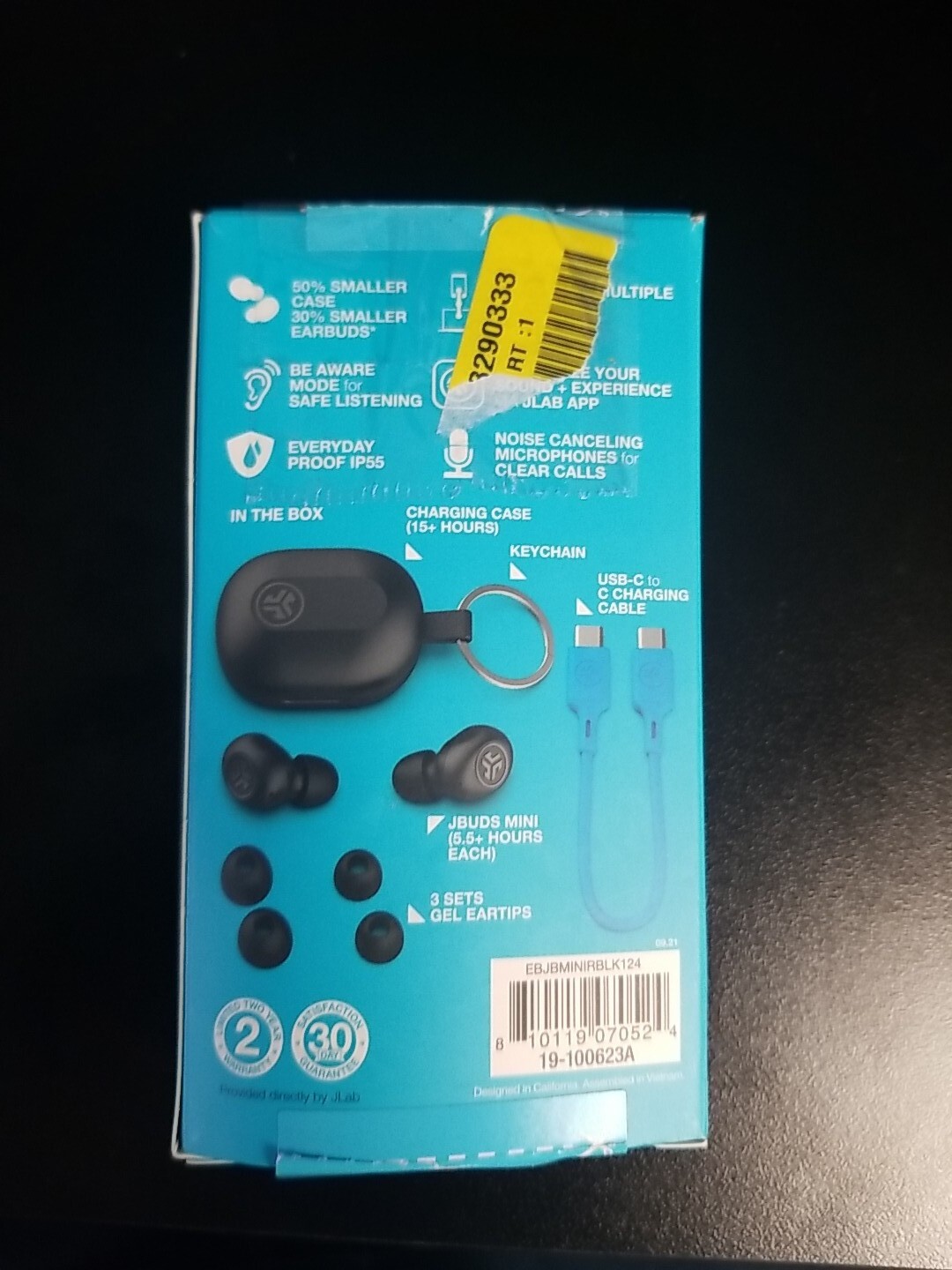 JLab JBuds Mini: True Wireless Bluetooth Earbuds Headphones – Black