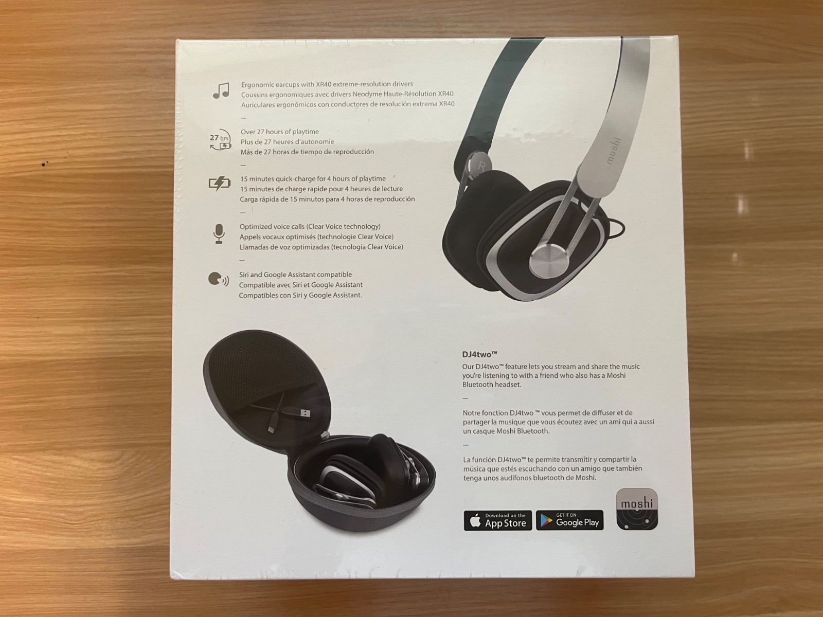 *NEW* Avanti Air Bluetooth On-ear 3.5mm Headphones by Moshi – Black