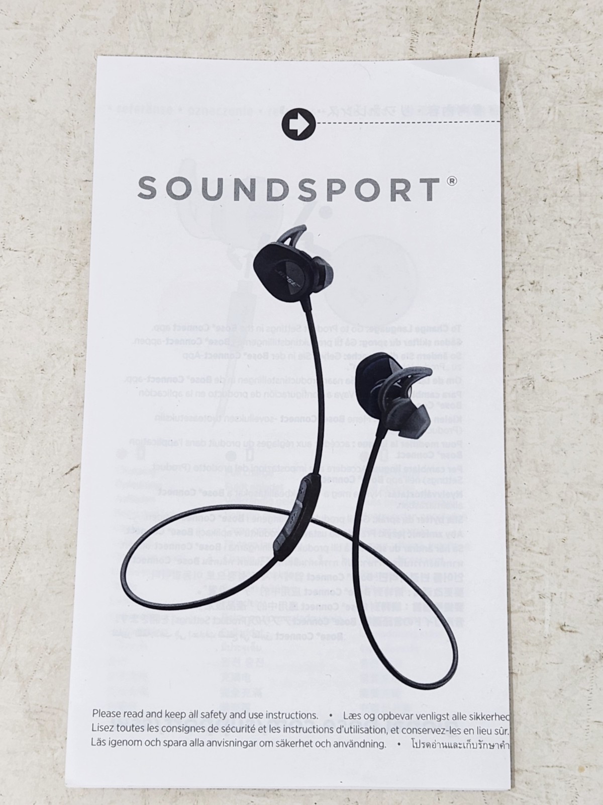 Bose 761529-0010 SoundSport Wireless in Ear Neckband Headphones – Black – READ!