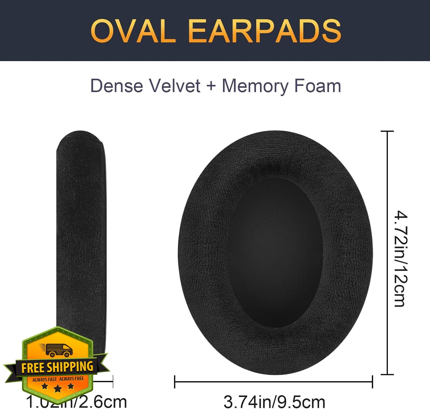 Sennheiser HD598 HD598SE HD518 HD595 Earpads Black Velvet
