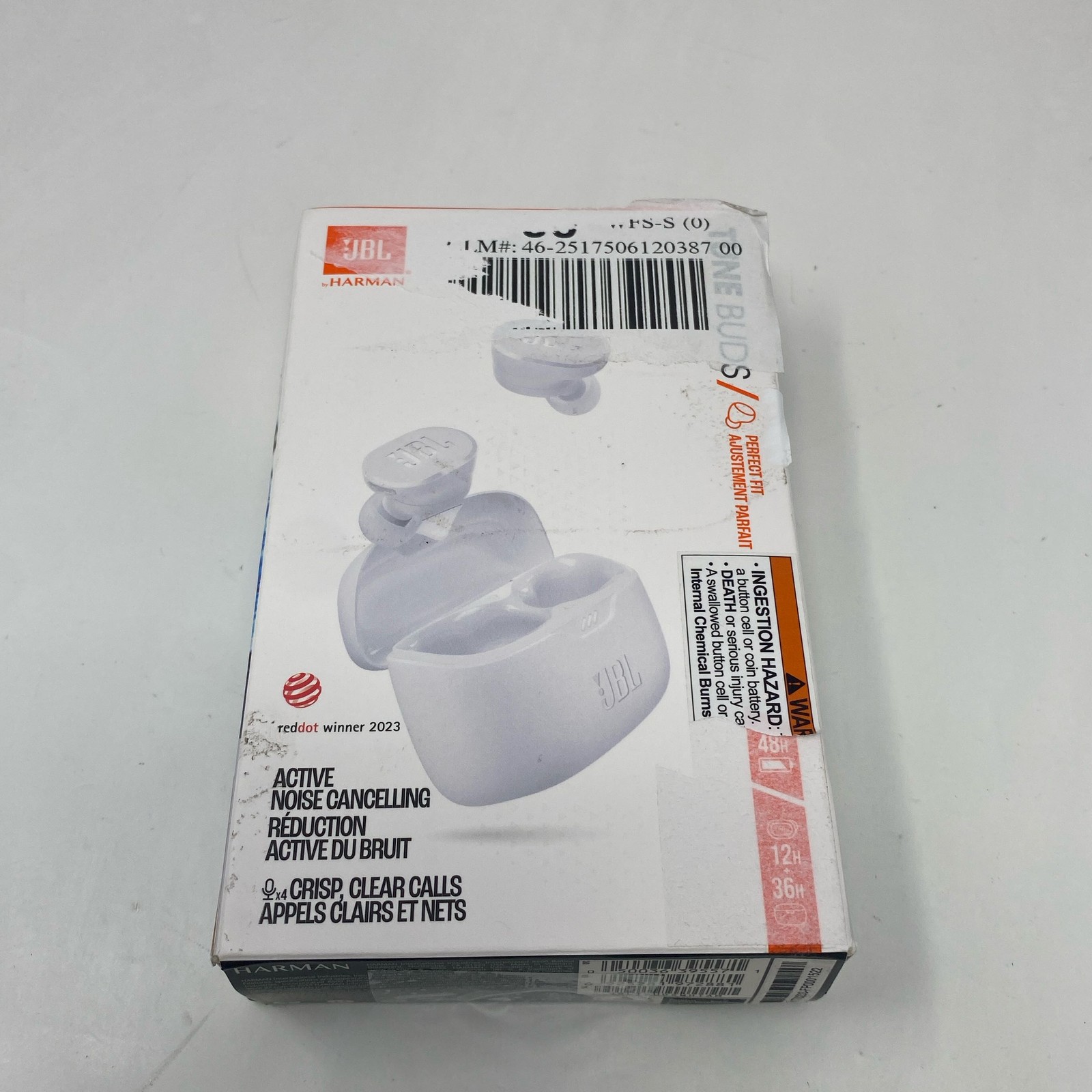 JBL Tune Buds ANC Bluetooth True Wireless Earbuds – White